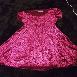 American Apparel Babydoll Faux Velvet Dress